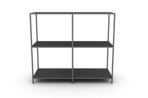 3D Rendering Table or Shelves Furniture on White Stock Illustration