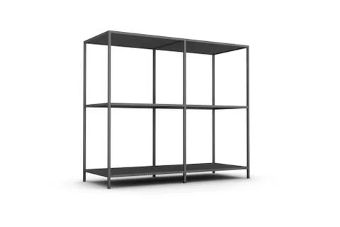 3D Rendering Table or Shelves Furniture on White Stock Illustration