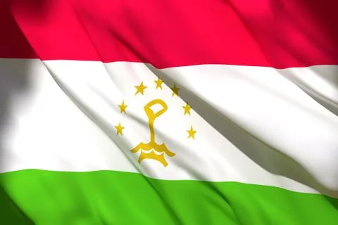 3d rendering of Tajikistan flag Stock Illustration