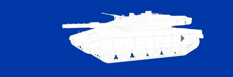 3d rendering of a tank on a blue background blueprint Stock Illustration