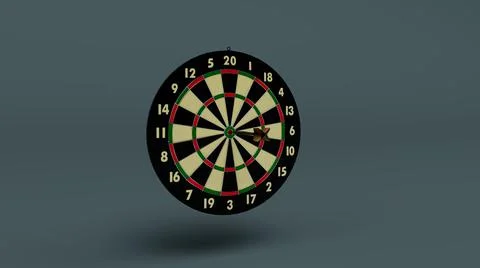 3d rendering target and arrow 3d illustration on Casal background Stock Illustration