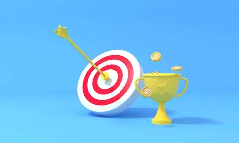 3d rendering targets and arrows and business concepts Stock Illustration