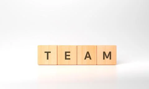 3d rendering Team building and success concept. Work collaboration Illustrazione stock