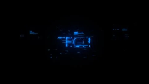 3D rendering Tech text with screen effects of technological glitches Stock Illustration