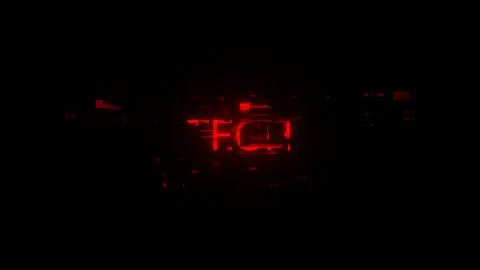 3D rendering Tech text with screen effects of technological glitches 스톡 일러스트