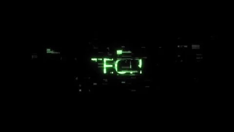 3D rendering Tech text with screen effects of technological glitches 库存插图