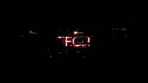 3D rendering Tech text with screen effects of technological glitches Illustrazione stock
