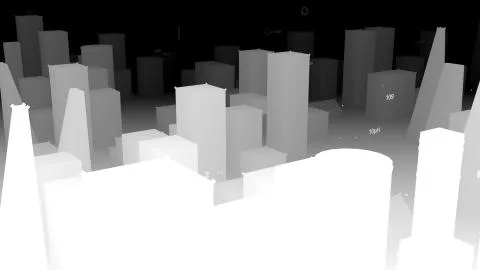 3D Rendering technological digital background consisting of a futuristic city 写真素材