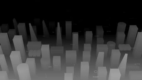 3D Rendering technological digital background consisting of a futuristic city 스톡 사진