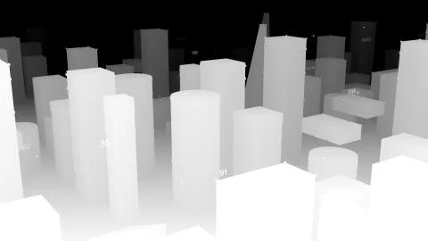 3D Rendering technological digital background consisting of a futuristic city 写真素材