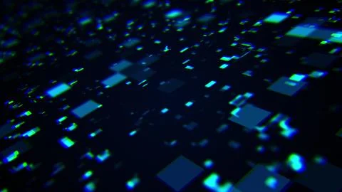 3d rendering of technology and data processing. Computer generated modern Stock Illustration