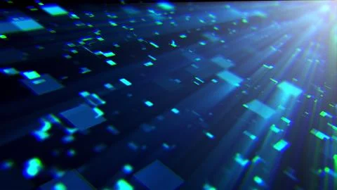 3d rendering of technology and data processing. Computer generated modern Stock Illustration