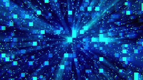 3d rendering of technology and data processing. Computer generated modern Stock Illustration