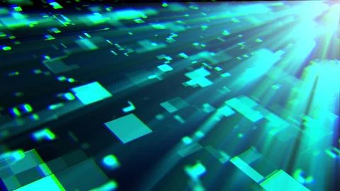 3d rendering of technology and data processing. Computer generated modern Stock Illustration