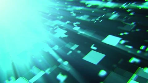 3d rendering of technology and data processing. Computer generated modern 库存插图