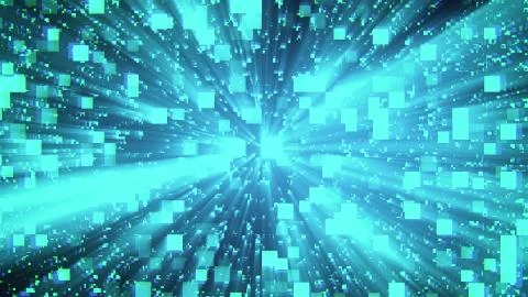 3d rendering of technology and data processing. Computer generated modern Stock Illustration