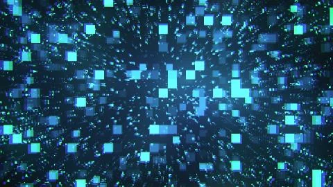 3d rendering of technology and data processing. Computer generated modern Illustrazione stock