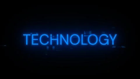 3D rendering technology text with screen effects of technological glitches Stock Illustration