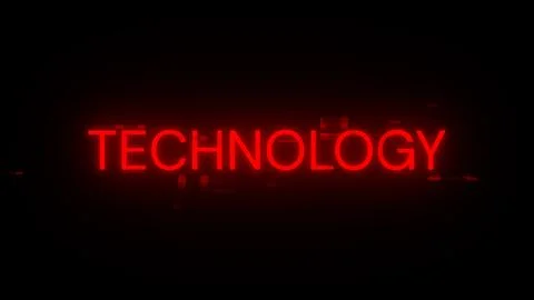 3D rendering technology text with screen effects of technological glitches Stockillustratie