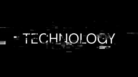 3D rendering technology text with screen effects of technological glitches Stock Illustration