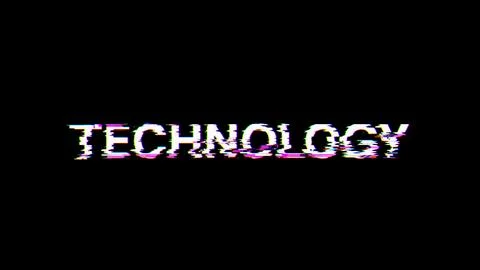 3D rendering technology text with screen effects of technological glitches Stock Illustration