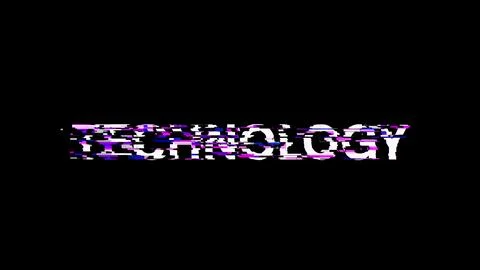 3D rendering technology text with screen effects of technological glitches 스톡 일러스트