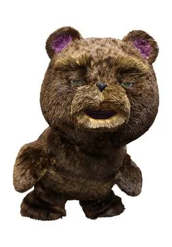 3D Rendering Teddy Bear on White Stock Illustration