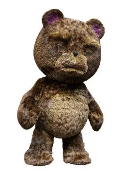 3D Rendering Teddy Bear on White Stock Illustration