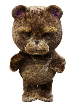 3D Rendering Teddy Bear on White Stock Illustration