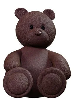 3D Rendering Teddy Bear on White Stock Illustration