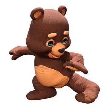 3D Rendering Teddy Bear on White Stock Illustration