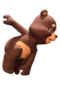 3D Rendering Teddy Bear on White Stock Illustration