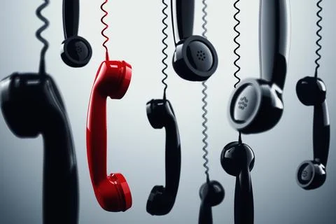 3D rendering telephone handset Stock Illustration
