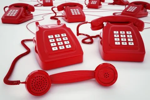 3D rendering telephone Stock Photos