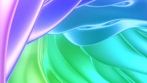 3d rendering template with colored metallic curved surface loop animation HD Stock Footage 159784372