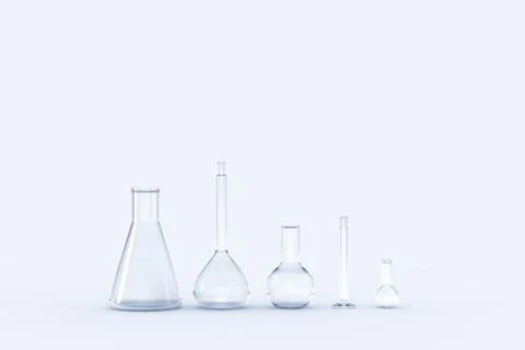 3d rendering, test tube and beaker in the lab イラスト素材