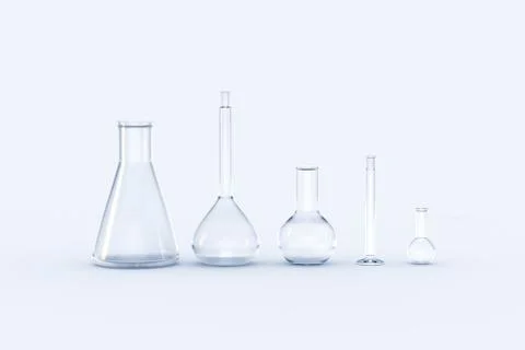 3d rendering, test tube and beaker in the lab Illustrazione stock