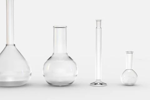 3d rendering, test tube and beaker in the lab Illustrazione stock