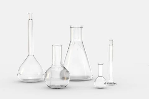 3d rendering, test tube and beaker in the lab イラスト素材