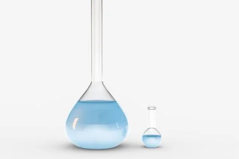 3d rendering, test tube and beaker in the lab Illustrazione stock