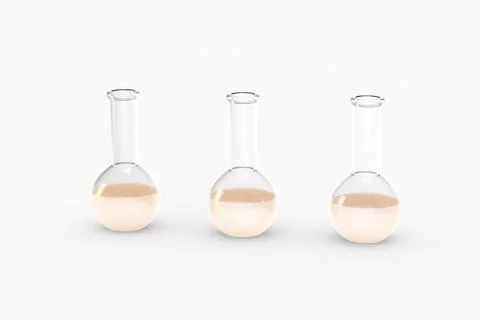 3d rendering, test tube and beaker in the lab イラスト素材