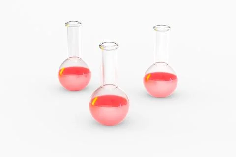 3d rendering, test tube and beaker in the lab Illustrazione stock