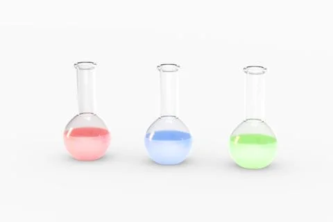 3d rendering, test tube and beaker in the lab Illustrazione stock