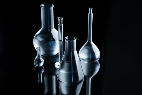 3d rendering, test tube and beaker in the lab Illustrazione stock