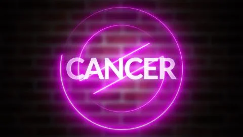 3D rendering of text CANCER against the background of brick, computer generated イラスト素材