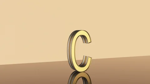 3d rendering text glossy golden animation. Stock Footage 106167176