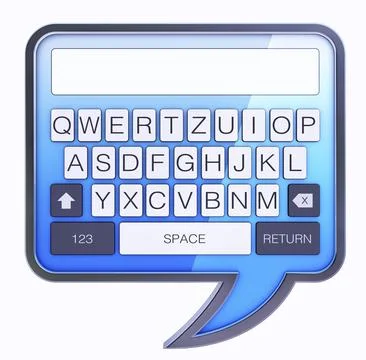 3D rendering of a text message concept 스톡 일러스트