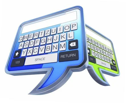 3D rendering of a text message concept 스톡 일러스트