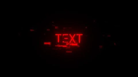 3D rendering text with screen effects of technological glitches 스톡 일러스트