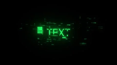 3D rendering text with screen effects of technological glitches イラスト素材